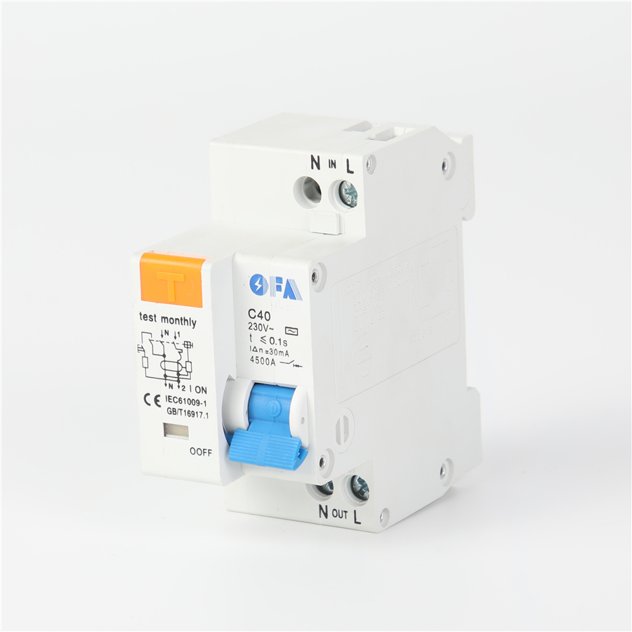 China OFDPN 2P40A High-Performance Two-Pole Earth Leakage Circuit Breaker (RCBO) Factory, Manufacturer