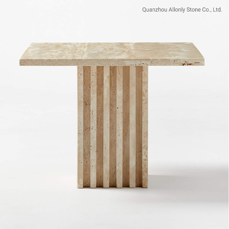 Hotel Furniture Living Room Lounge Decoration Travertine Coffee Table Design