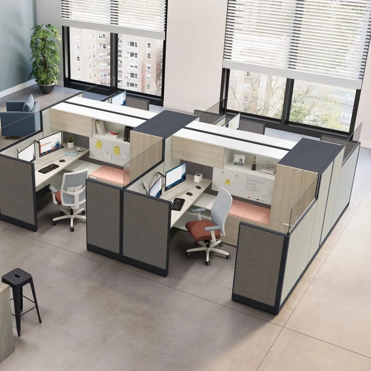 Modern Furniture Office Partition Table Desk Cubicle Modular Office Workstation