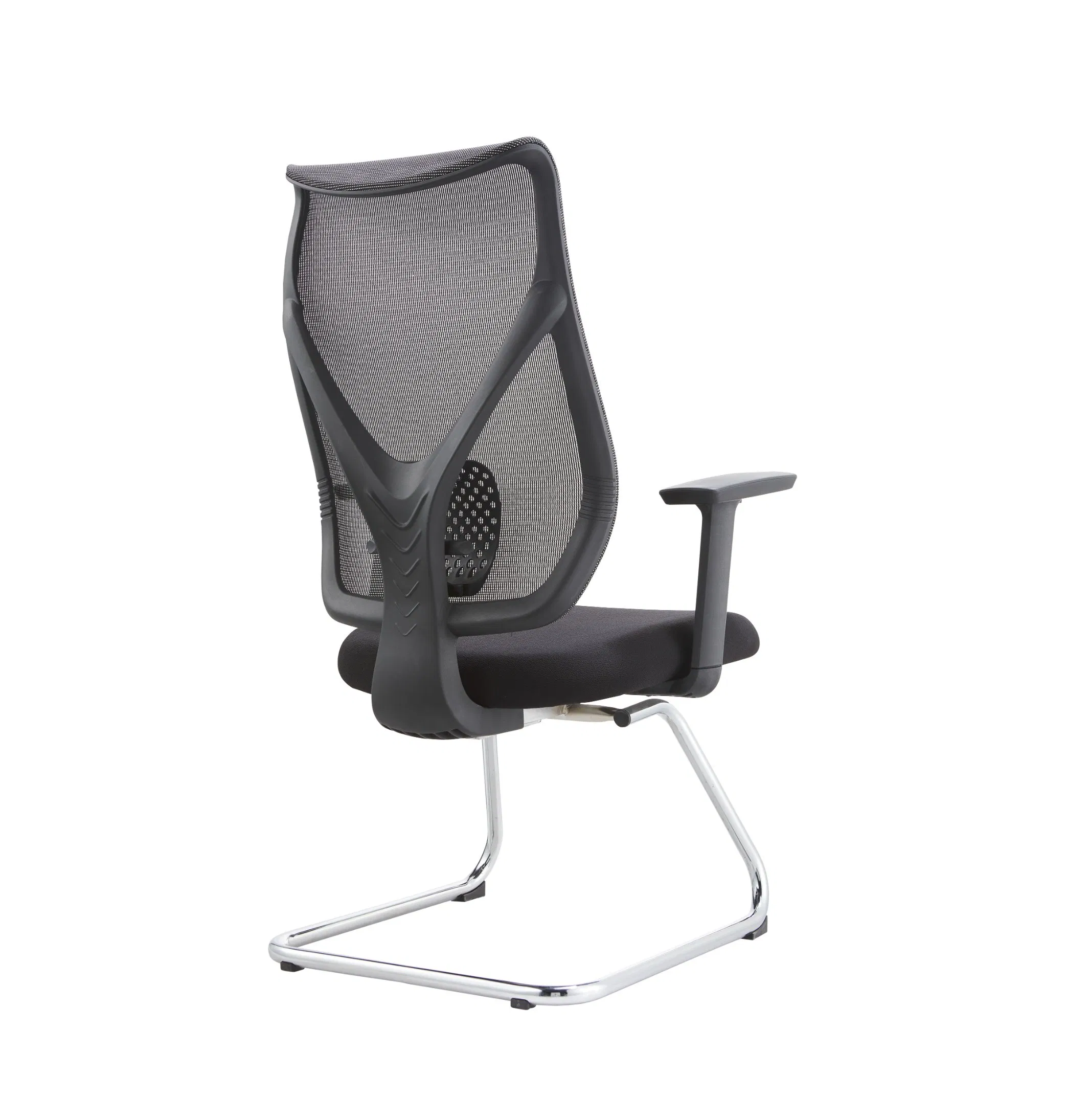 Best Selling Office Chair with No Without Wheel Mesh Fabric Sled Stationary for Meeting Reception Visitor Guest Events Waiting