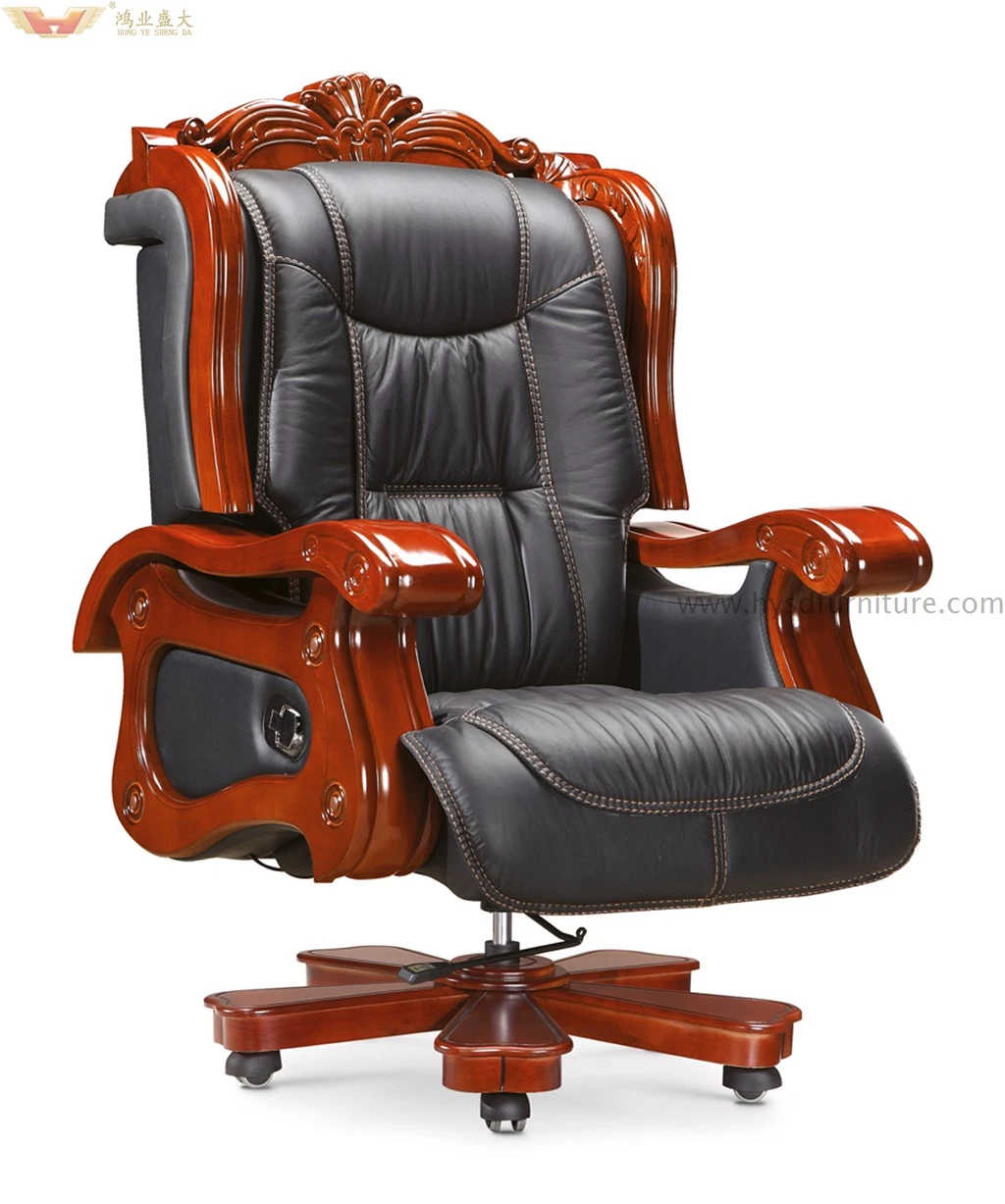 Wholesale Luxury Office Furniture Big Size Adjustable Wooden Executive Chairs