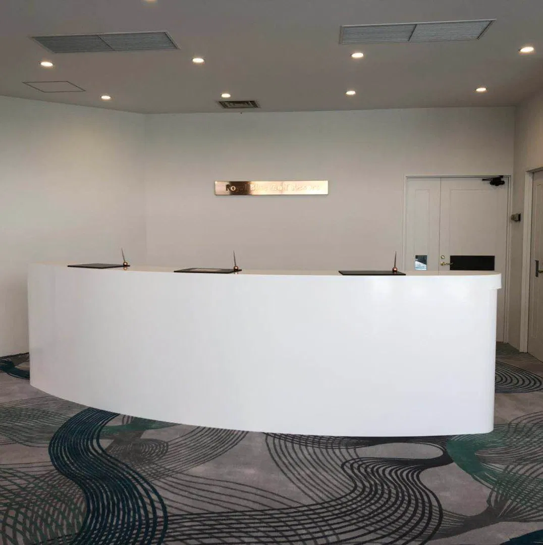 Premium Hot Sale Modern Style Custom Solid Surface Reception Desk for Offices