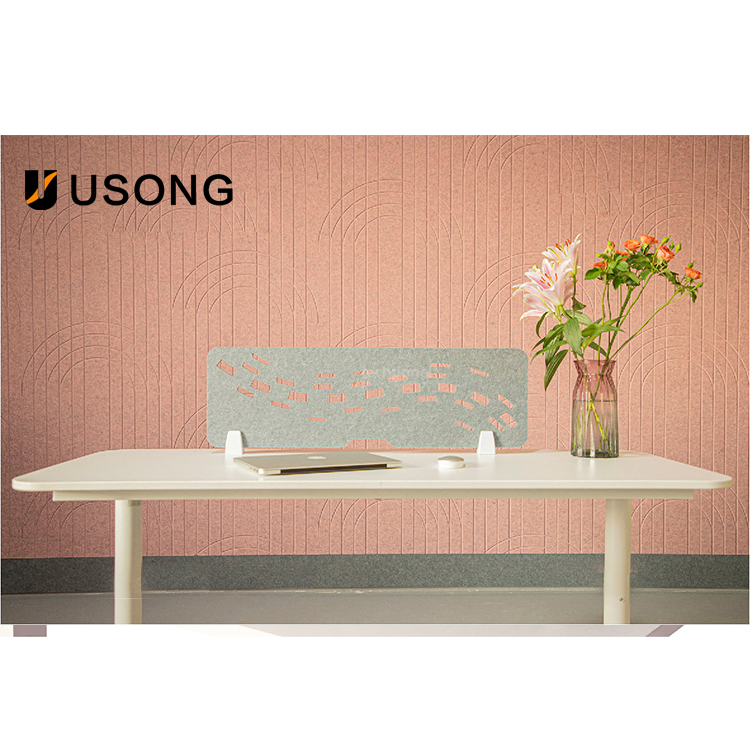 Lift Table Baffle Soundproof Baffle Screen 100% Polyester Fiber Office Partition