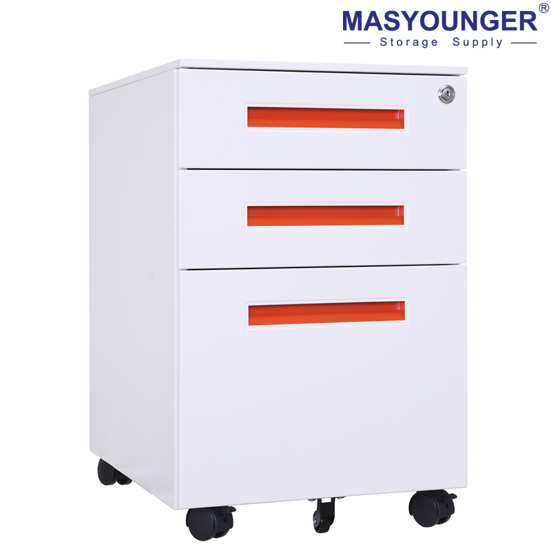 Pre-Assemble Steel 3 Drawer Mobile Pedestal