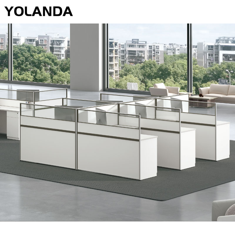 Yolanda Furniture Economical Custom Design Desk Excellent Quality Modern Office Table and Chair Combination Partition