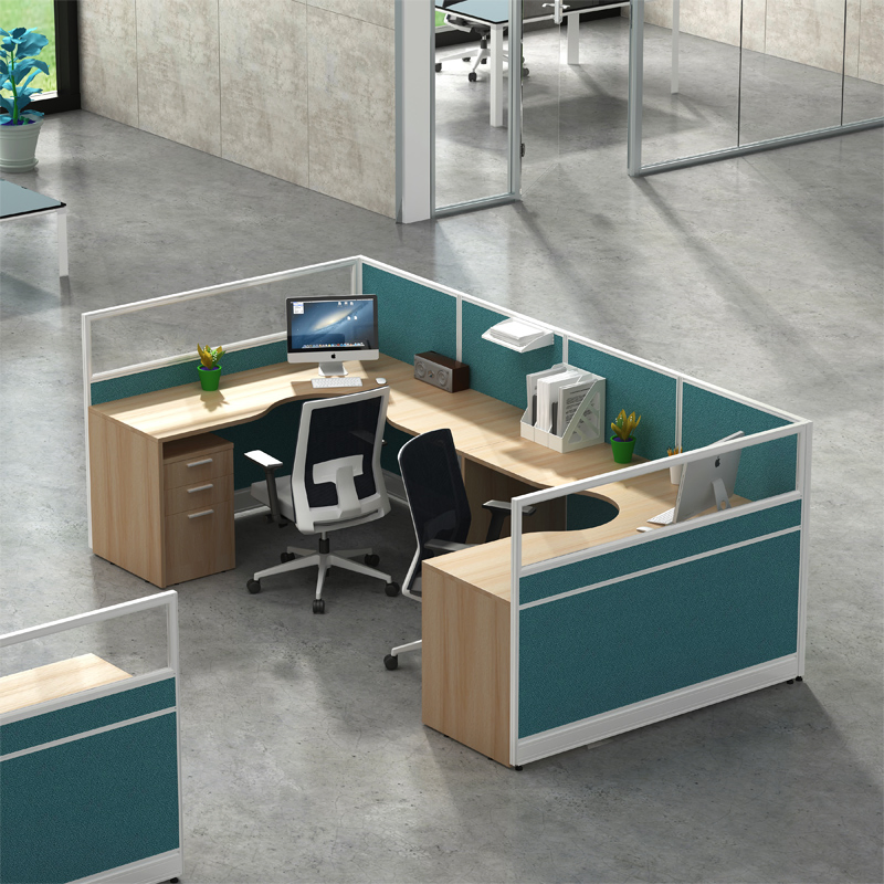 New Arrival Workstation Furniture Glass Screen Fabric Office Desk Partition