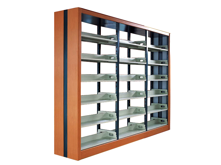 Factory Best Price Conventional Book Shelf Library Shelf Steel-Wood Bookshelf