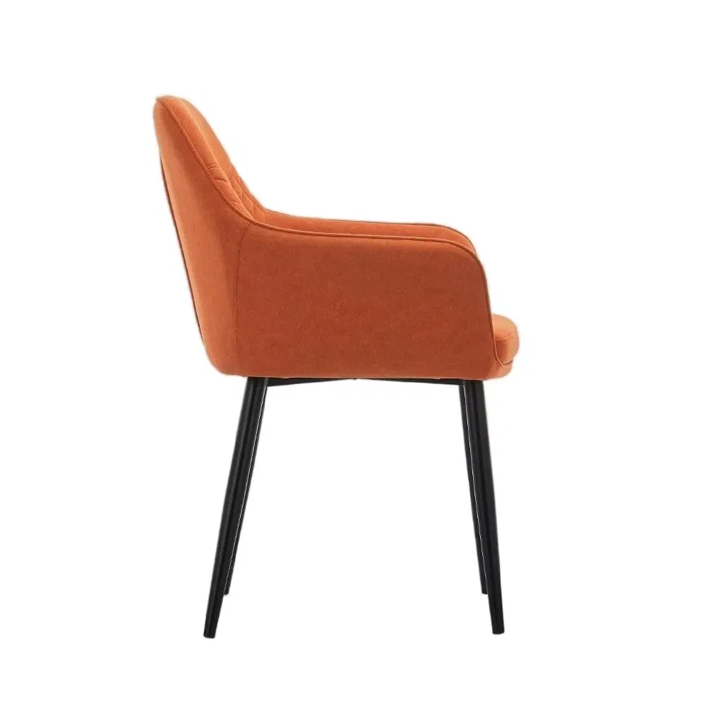 Fabric Metal Legs Guest Waiting Reception Room Chair Fabric Dining Chair