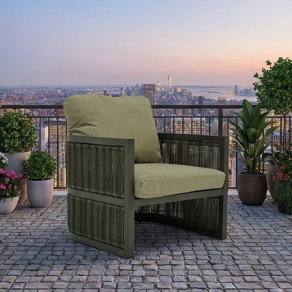 Sleek Aluminum Outdoor Coffee Table with Swivel Lounge for Sofas