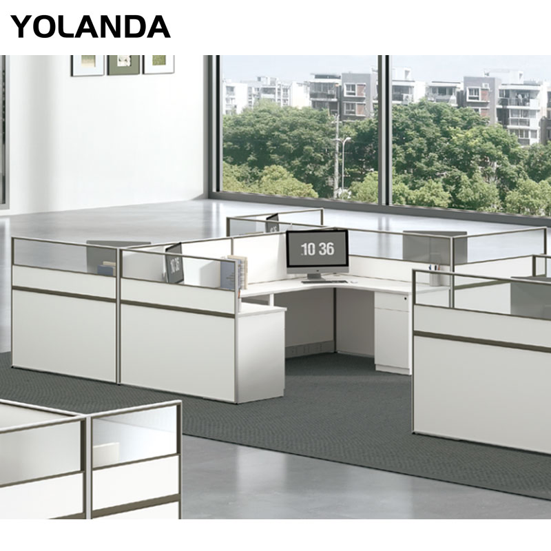 Yolanda Furniture Economical Custom Design Desk Excellent Quality Modern Office Table and Chair Combination Partition