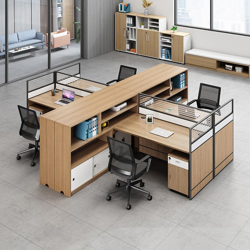 Flexible Office Furniture Desks Modern Desk Partition Customized Multiple People Modular Office Workstation