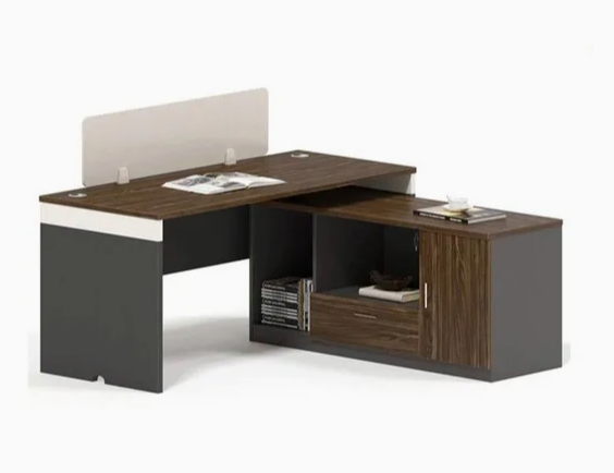 Modular Office Partition Workstation Desk with Storage Cabinet for Open Workspace Furniture