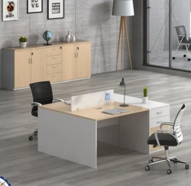 Modular Office Partition Workstation Desk with Storage Cabinet for Open Workspace Furniture