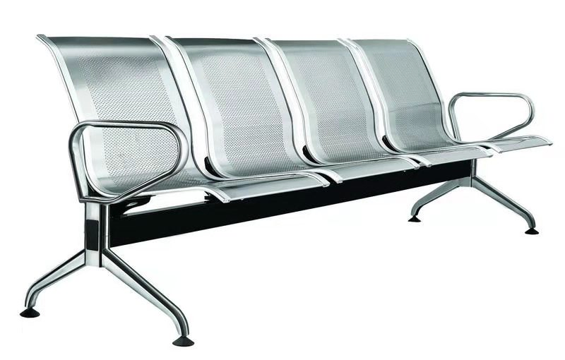Wholesales Reception Leather Steel Seater Medical Office Airport Hospital Guest Reception Waiting Room Chair with Arms