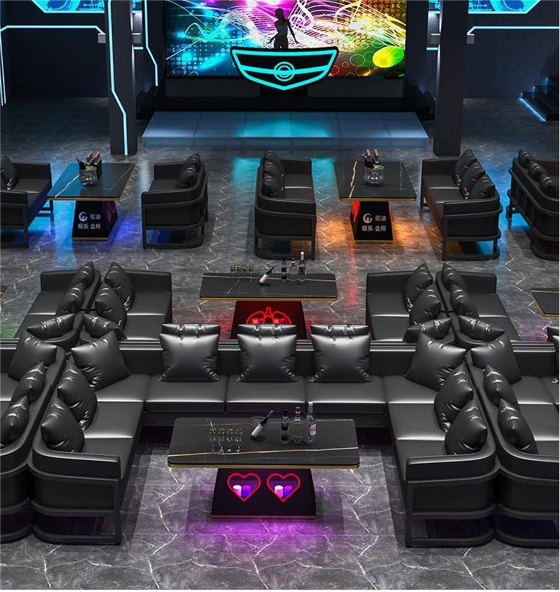 Night Club Bar Lounge Furniture Nightclub Illuminated Waterproof LED Bar Table LED Furniture Center Coffee Club Tables for Bar