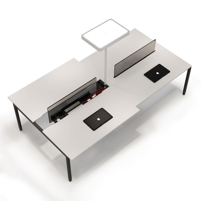 Working Space Coworking Design Partition Sharing Open Modular Workstation 4 Person