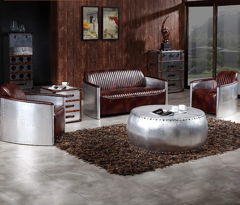 Vintage Industrial Aviator Lounge Chair