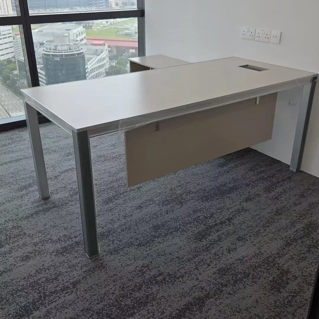 Modular Office Partition Workstation Desk with Storage Cabinet for Open Workspace Furniture