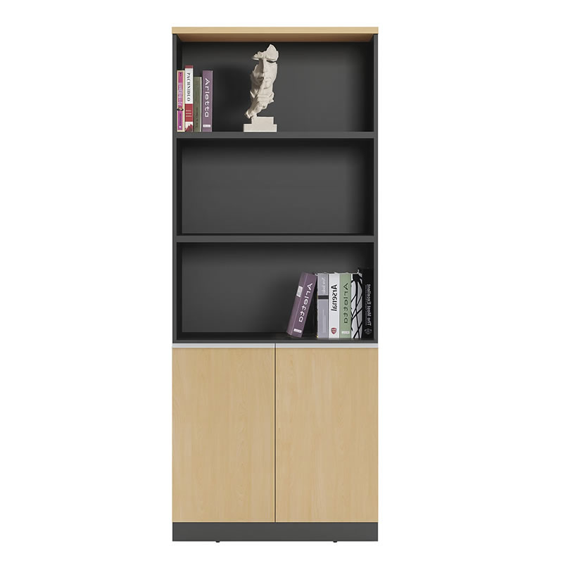 Modern Office Furniture Wooden Filing Cabinet with Glass Doors (H70-0686)