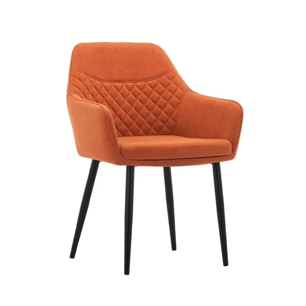 Fabric Metal Legs Guest Waiting Reception Room Chair Fabric Dining Chair