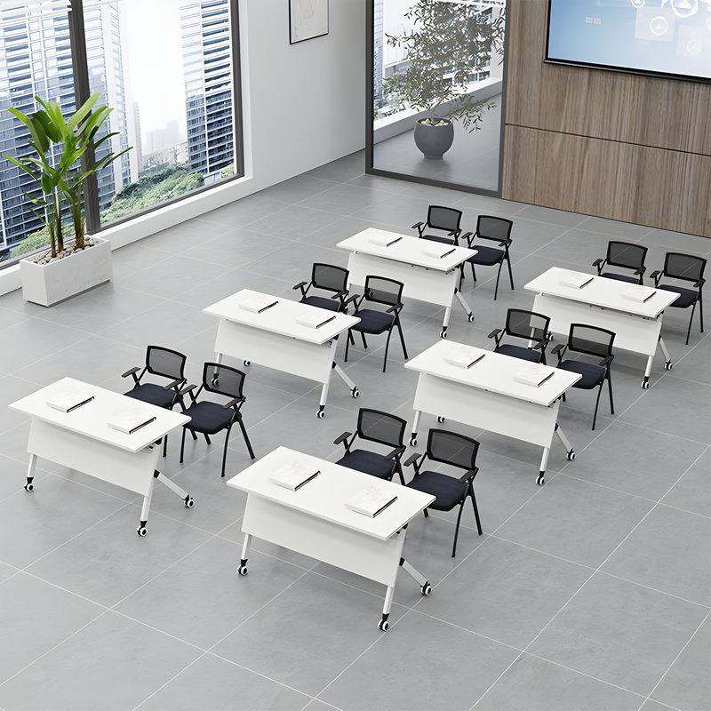 Customize School Conference Room Meeting Table Folding Training Table on Wheels