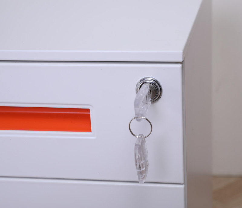 3 Drawer Steel Mobile Pedestal with Nice Handle for Office