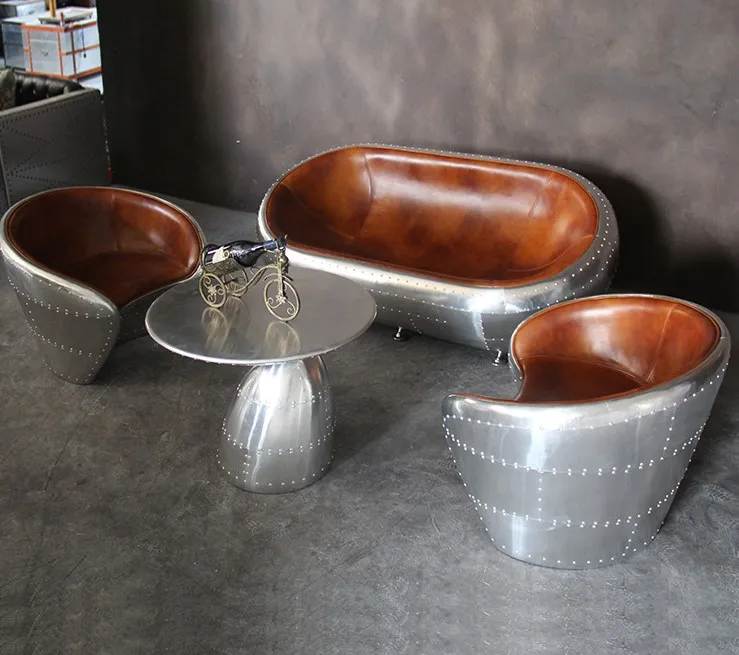 Vintage Industrial Aviator Lounge Chair