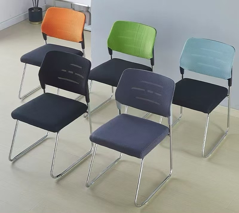 New Design Cheap Stackable Mesh Office Chair with Stacking Foam for Home Waiting Room Lounge Executive Reception Visitor Guest