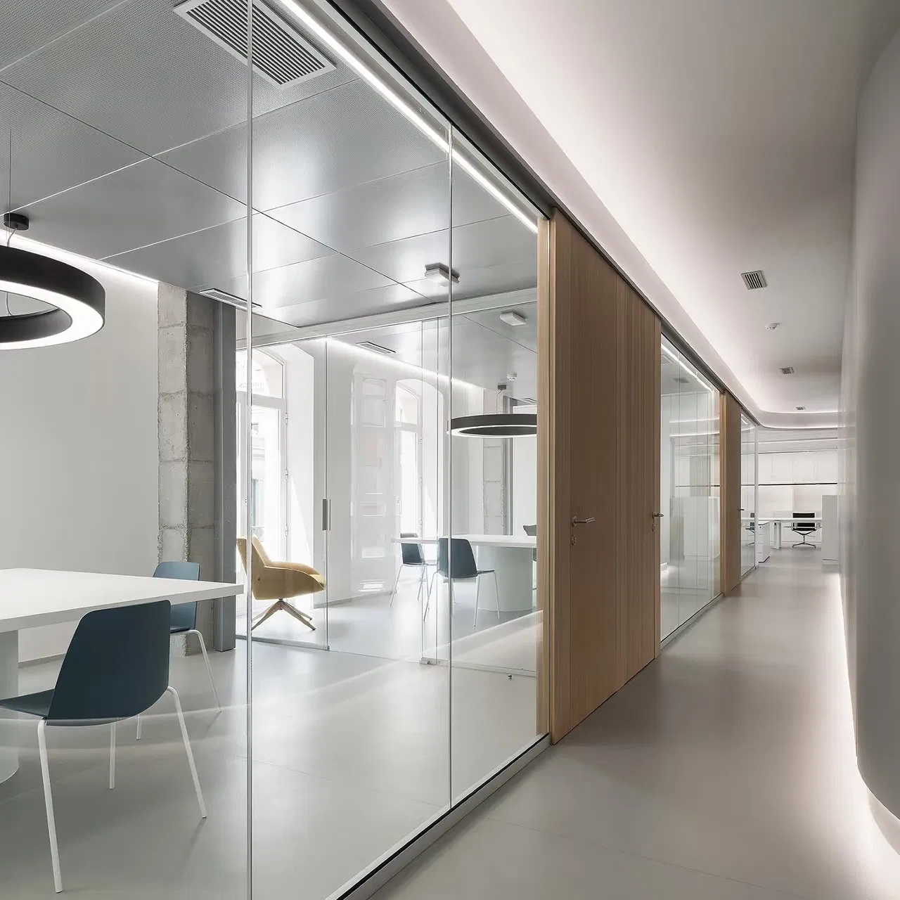 Office Glass Partition Wall Demountable Glass Partition Wall Framed Glass Partition Easy to Install