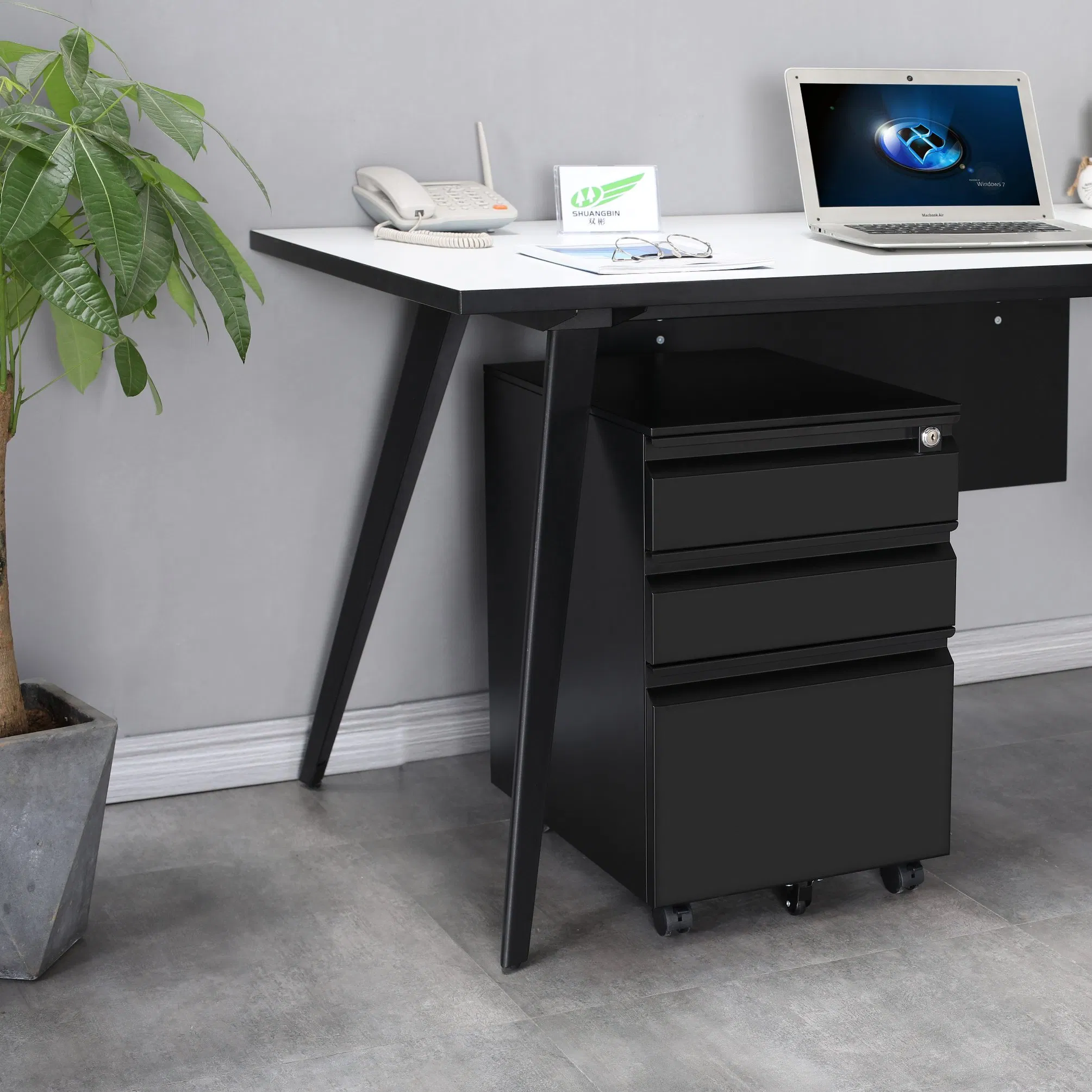 China Manufacturer Popular Modern Style Steel Moving Cabinet Mobile Pedestal