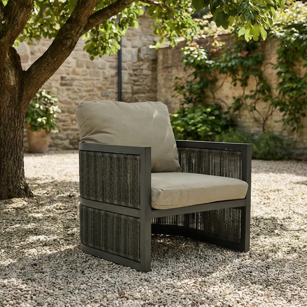 Functional Aluminum Outdoor Coffee Table with Swivel Lounge for Outdoor Use