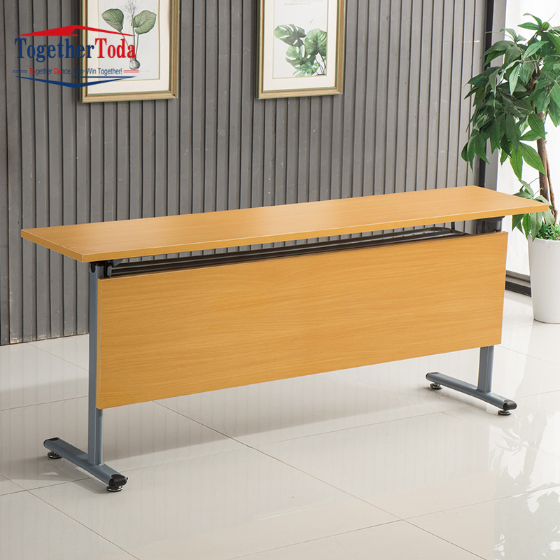 Customized Office Furniture Training Room Mobile Foldable Conference Double Training Table with Caster
