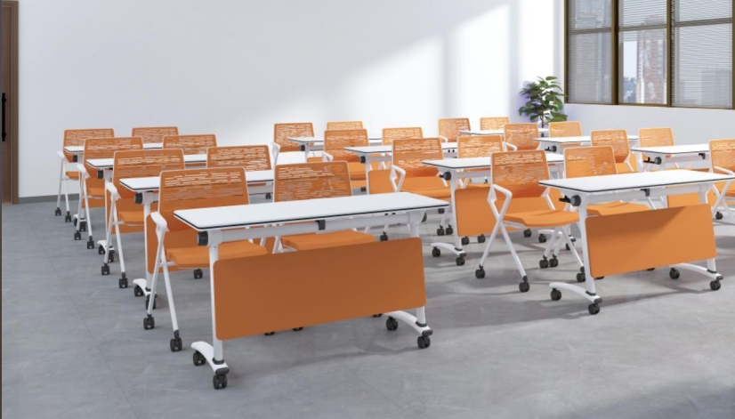 Collapsible Training Room Table Space-Saving Foldable Desk FT-020