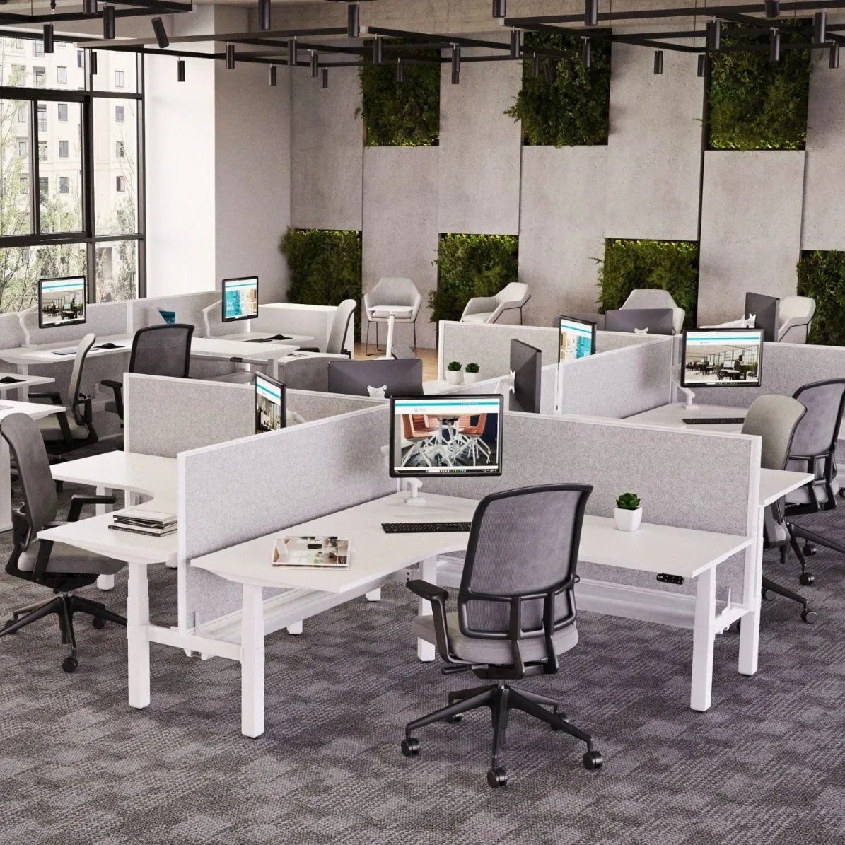 Modern Furniture Office Partition Table Desk Cubicle Modular Office Workstation