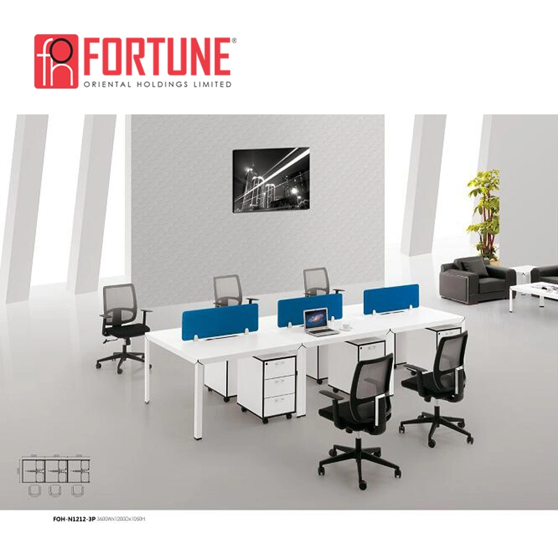 Partition Workstation Melamine Desk Office Workstations Modular (FOH-SM3432-T)