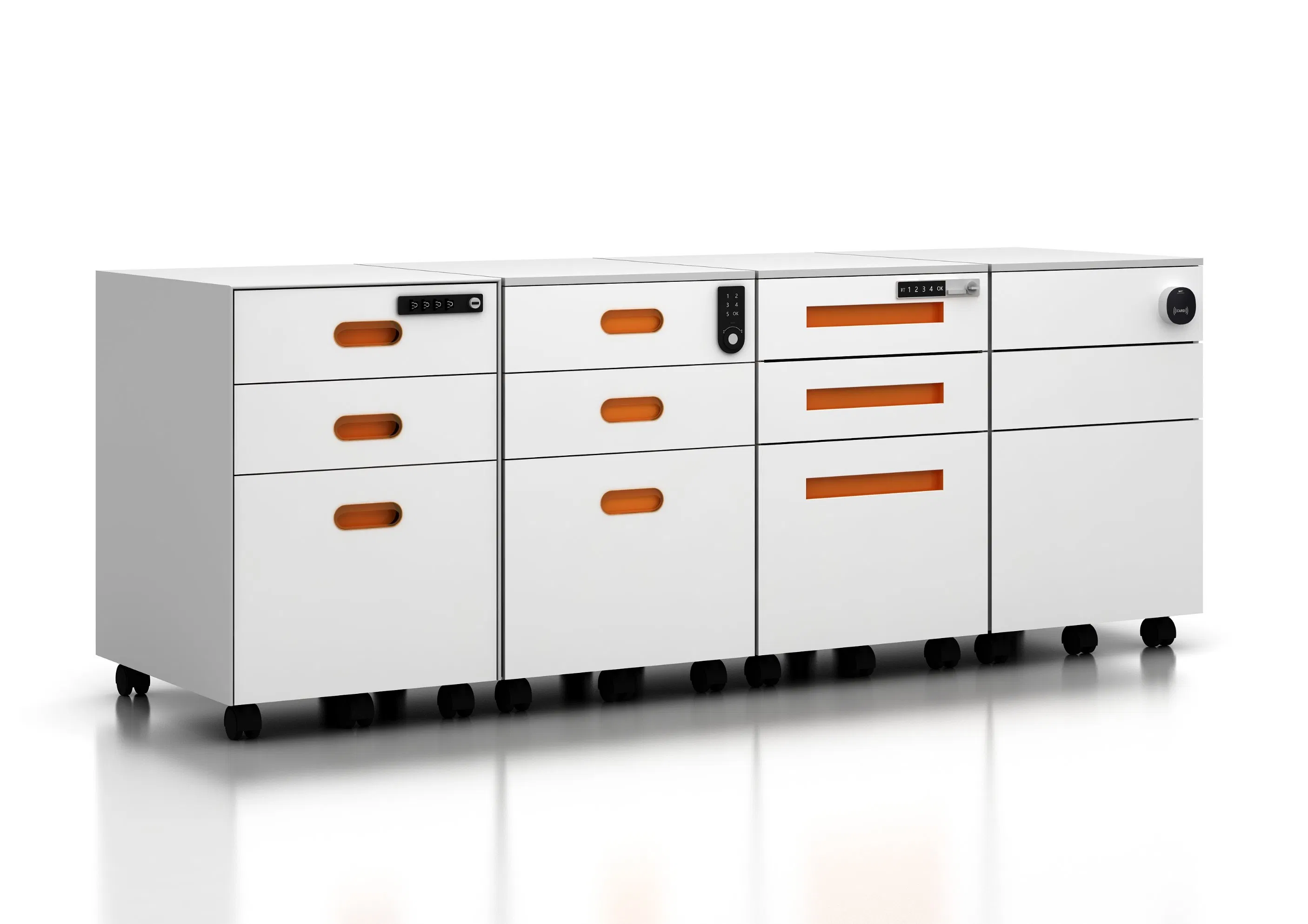 Modern Steel 3-Drawer Mobile Pedestal (iCab-M3D)
