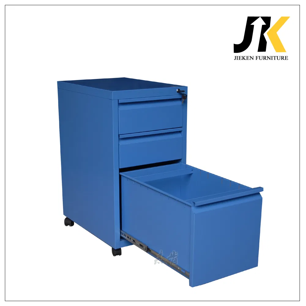 Two Equal Sized Drawers Metal File Storage Mobile Steel Pedestal