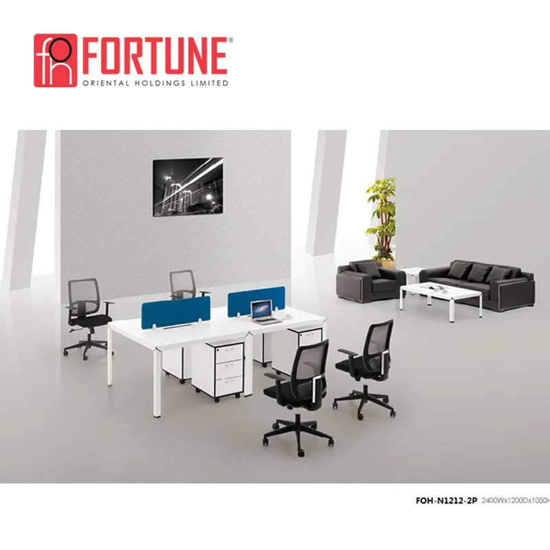 Partition Workstation Melamine Desk Office Workstations Modular (FOH-SM3432-T)