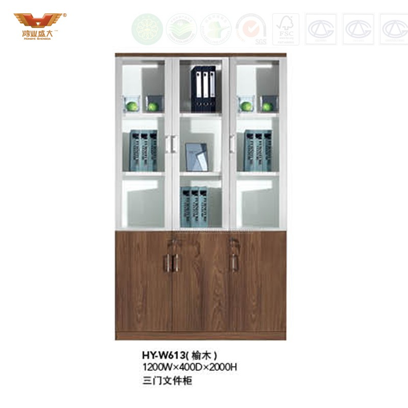 Modern Office Furniture Filing Cabinet with Glass Doors (H30-0633)