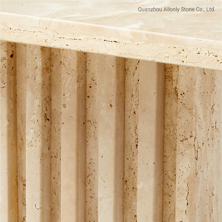 Hotel Furniture Living Room Lounge Decoration Travertine Coffee Table Design