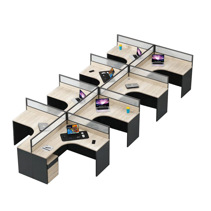 Liyu Wholesale Price Modular Office Furniture Workstation Modern 2/4/6/8 Person Seater Work Station for Staff
