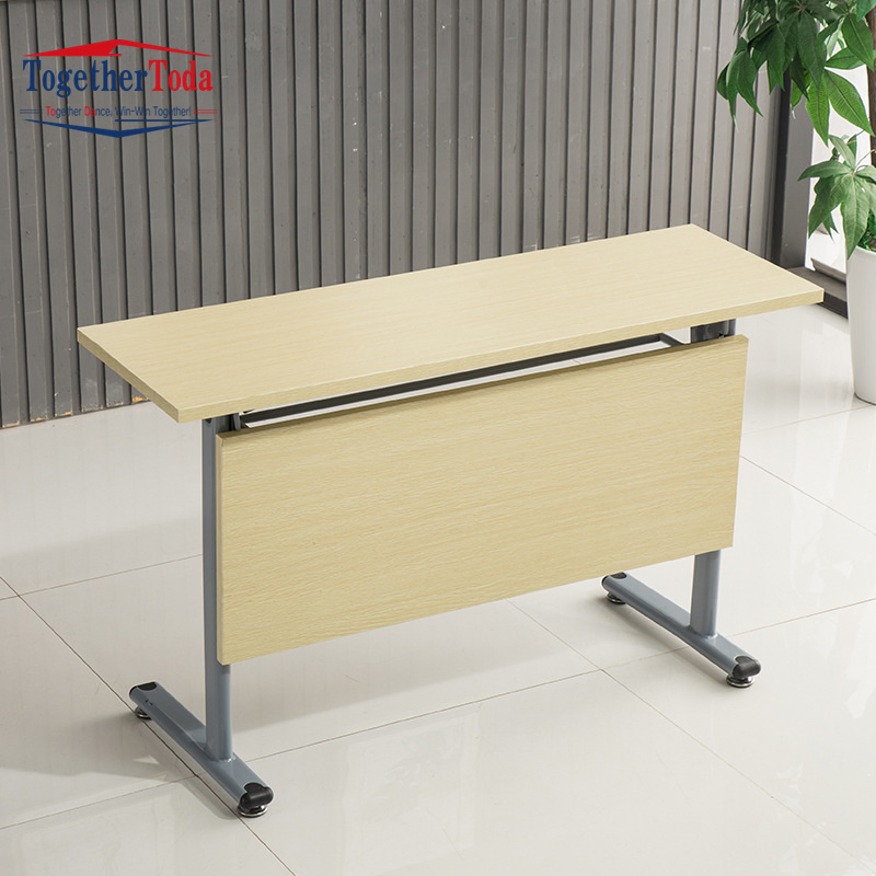 Customized Office Furniture Training Room Mobile Foldable Conference Double Training Table with Caster