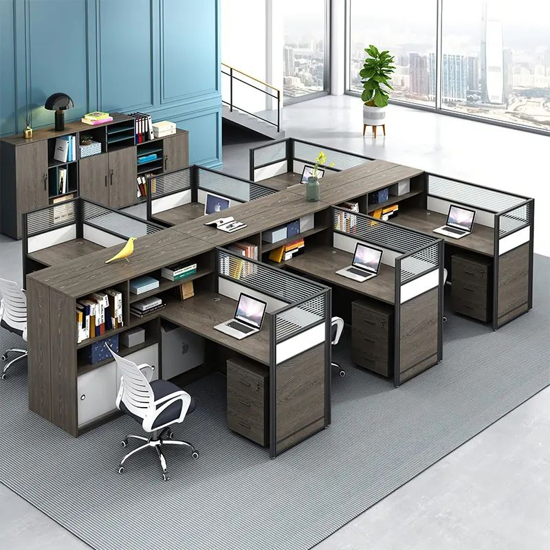 Office Furniture Table Computer Modular Cubicle Desks Modern Office Desk Writing Workstation