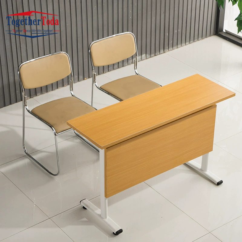 Customized Office Furniture Training Room Mobile Foldable Conference Double Training Table with Caster