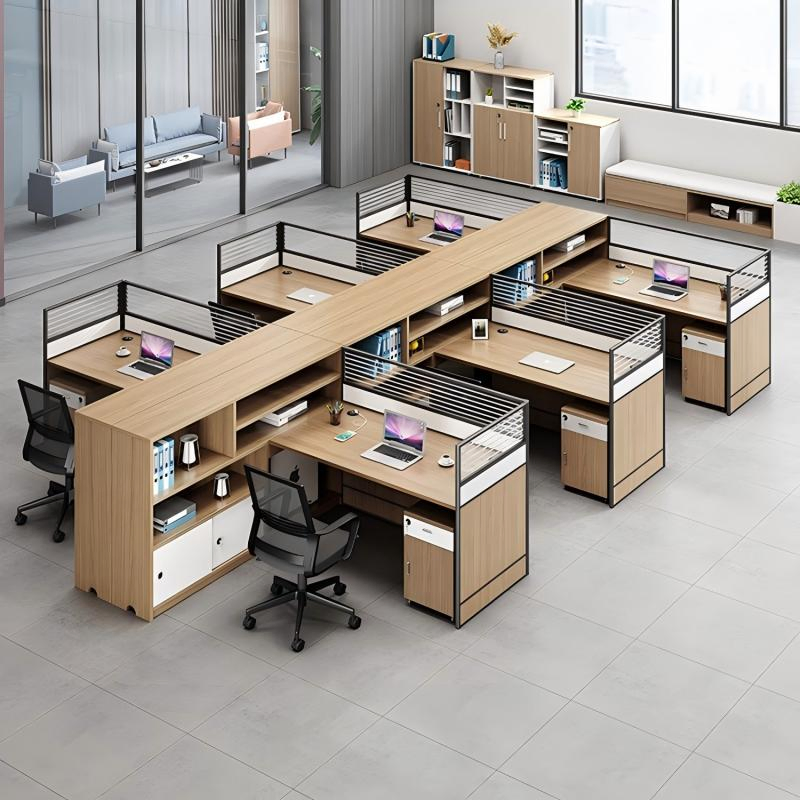 Flexible Office Furniture Desks Modern Desk Partition Customized Multiple People Modular Office Workstation