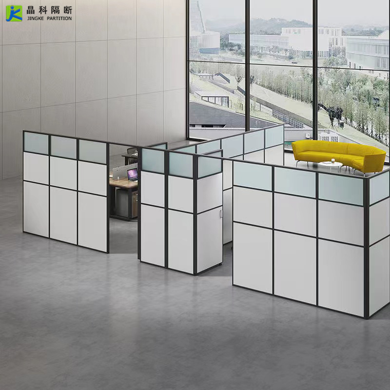 Quick Assembly Flexible Office Partitions Folding Mobile Partitions Movable Soundproof Dividers Office Cubicle Partitions with Lockable Wheels for Open Space