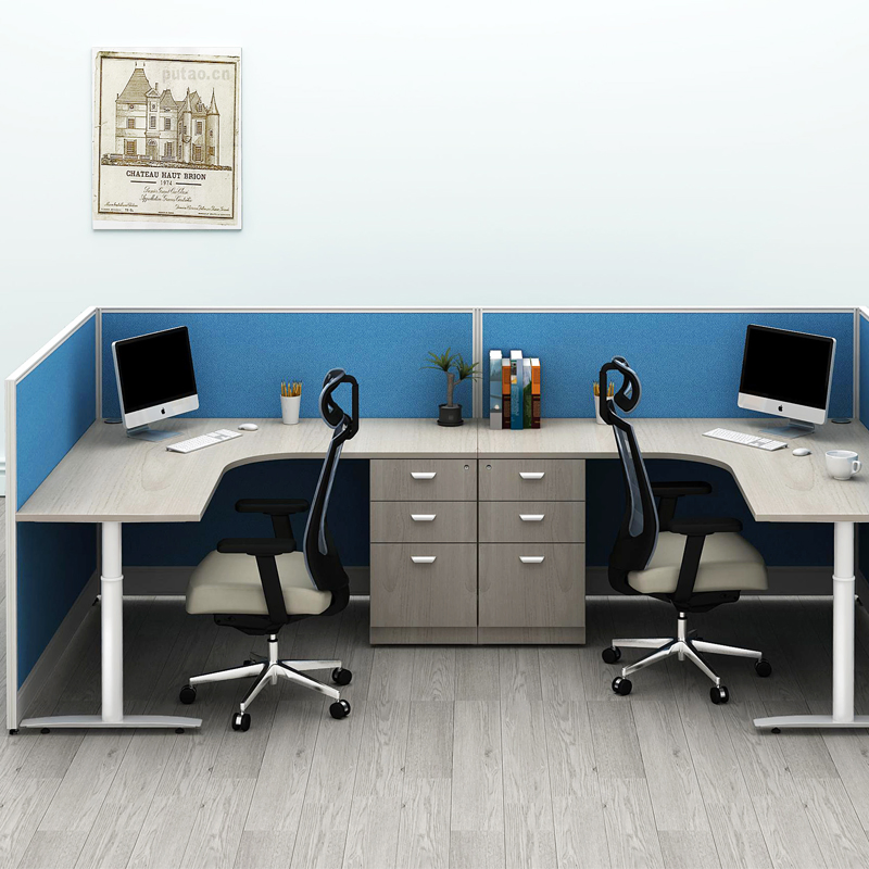 New Arrival Workstation Furniture Glass Screen Fabric Office Desk Partition