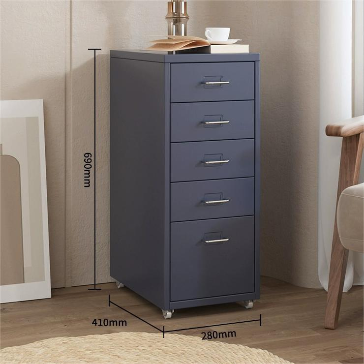 Steel Rolling Lockable Mobile Pedestal with 3 Drawers for Under Desk Office Use