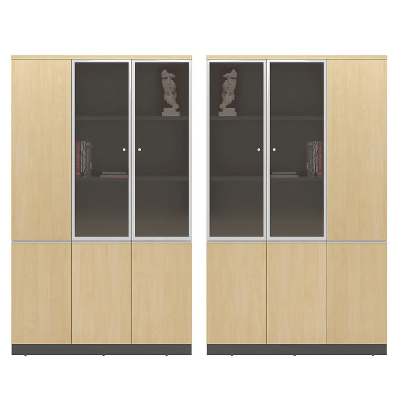 Modern Wholesale Furniture Three Glass Doors Filing Cabinet, Bookcase (H20-0634)