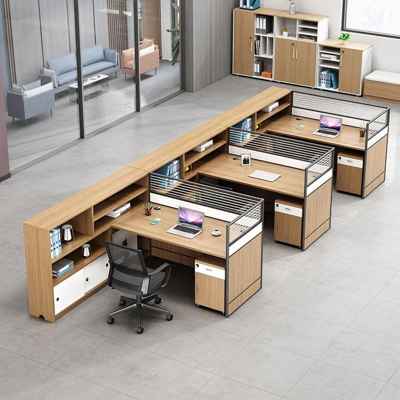 Flexible Office Furniture Desks Modern Desk Partition Customized Multiple People Modular Office Workstation